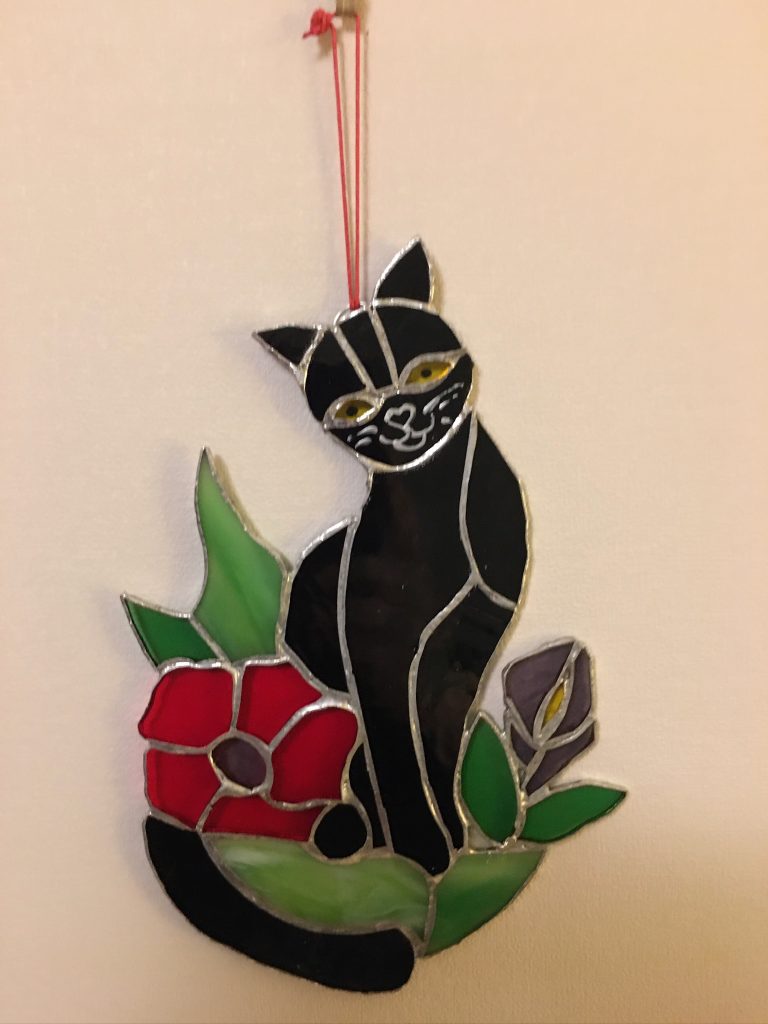 Chat fleuri